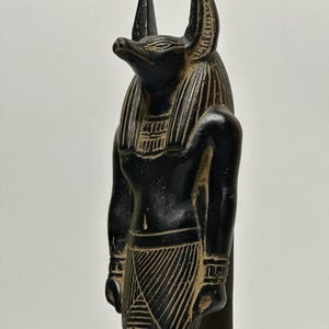Handmade Anubis Statue – Ancient Egyptian Guardian Sculpture, Unique Pharaoh Decor, Mythology Art