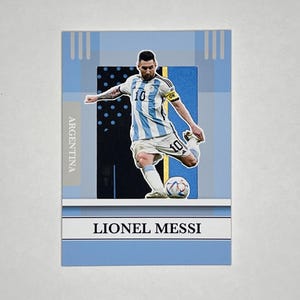 Lionel Messi Argentina Soccer Custom Patch Art Card GOAT Series