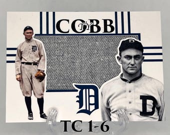 Ty Cobb Detroit Tigers Custom Patch Art Card