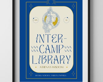 Camp Half-Blood Athena Inter-Camp Blue Library Poster