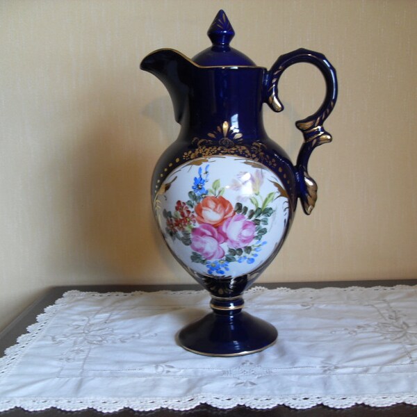 Limoges Blue Vase Etsy