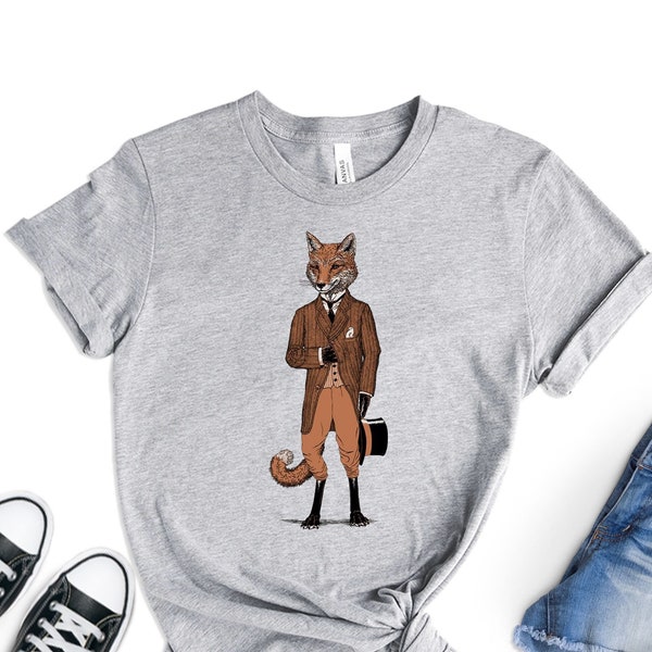 Fox T-Shirt, Aesthetic Clothing, Trending Shirt, Soft Combed Cotton Fox Shirt, Tumblr Clothing Available In Two Colours, Ships Worldwide