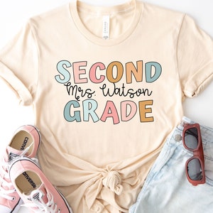 Custom Second Grade Teacher Shirt, 2nd Grade Teacher T-Shirt, Personalized Teacher Shirt, Teacher Appreciation Gifts, Back to School T-Shirt