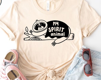 My Spirit Animal Sloth Shirt, Funny Meme Tee