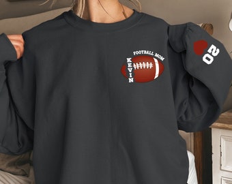 Custom Football Mom Sweatshirt, Personalized Name, Sports Season Sweater