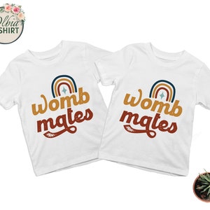 Womb Mates Onesies, Twin Outfits, Twins Onesies, Twins Baby Gift, Twin Baby Shower, Funny Bodysuits, Announcement Baby Onesie Set, Twin Set