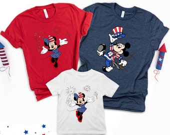 Custom 4th of July Disney T-Shirts, Patriotic Mickey & Friends