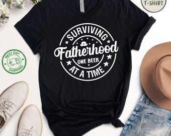 Camiseta gráfica de cerveza para padres primerizos – Camiseta divertida sobre la vida de papá