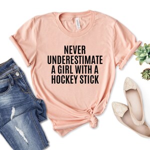 Girl Hockey Player T-Shirt, Hockey Lover Gift image 3