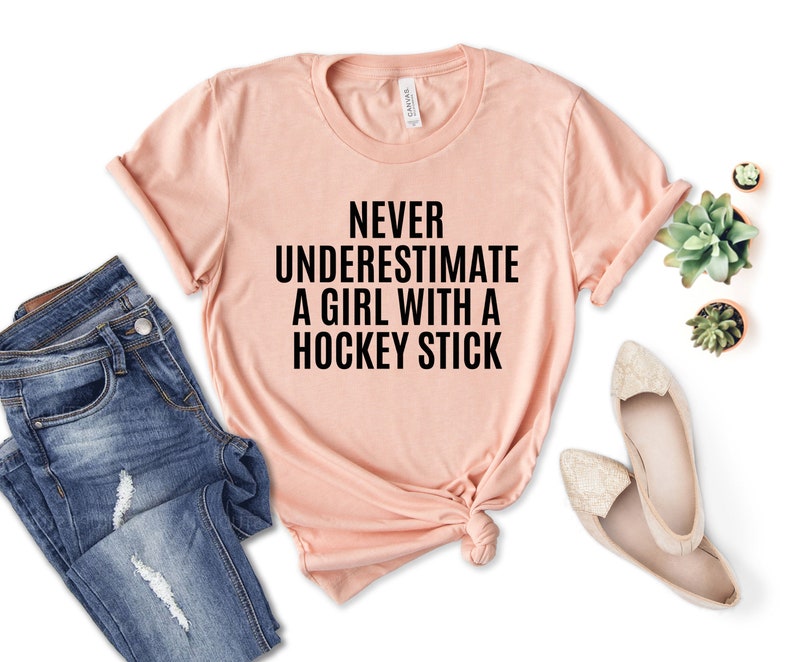 Girl Hockey Player T-Shirt, Hockey Lover Gift image 3