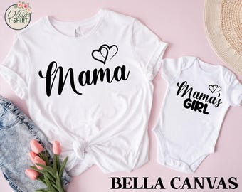 Girl Mama Matching Shirt Set, Mother Daughter Tees