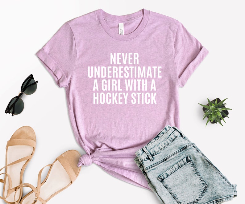 Girl Hockey Player T-Shirt, Hockey Lover Gift image 2