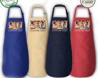 Custom Photo Apron • Personalized Chef Gift for Dad, Mom