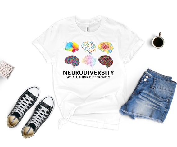 Neurodiversity Shirt Colorful Brain Think Differently Gift Neurodiversity Shirt Colorful Brain Think Differently Gift