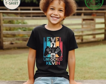 Level 7 Unlocked Birthday Shirt – Custom Gamer Tee