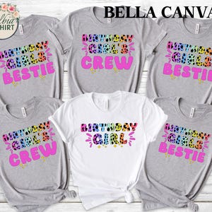 Girls Birthday Shirts, Custom Matching Birthday T-Shirts, Birthday Crew Tees, Party Gifts, Birthday Party Shirts, Birthday Girl T-Shirts