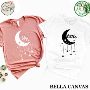 Big Little Sorority Shirts – Moon Matching Tee – Greek Life Gift – Big Little Reveal Outfit – Bid Day Shirt – Minimal Sorority Tee