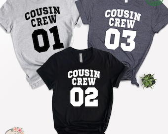 Cousin Crew Custom Number Shirt, Family Reunion Tee