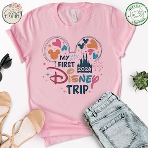 Camiseta "Mi primer viaje a Disney 2026", camiseta de vacaciones en Disneyland imagen 1