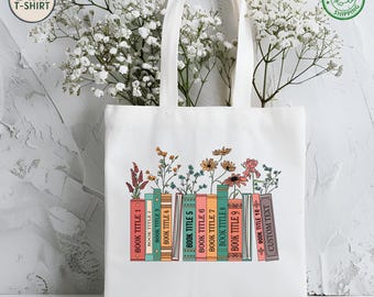 Custom Bookish Tote Bag – Personalized Library, Teacher Gift