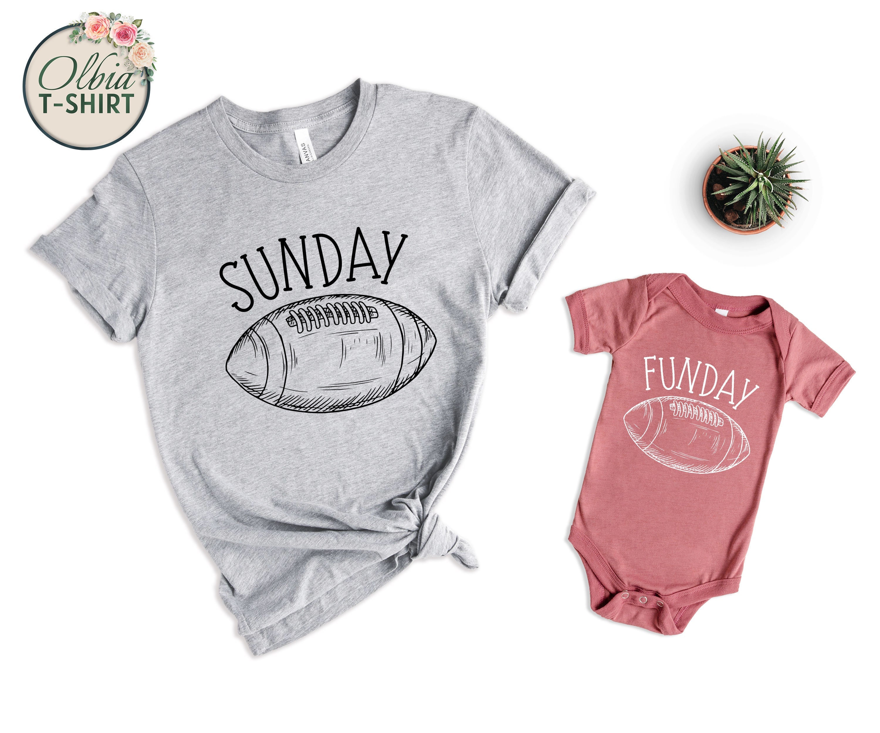 Sunday Funday Dad and Baby Matching Shirts, Fathers Day Gift, Matching Father Son Shirts, Sunday Funday Matching Dad and Son Football Shirts