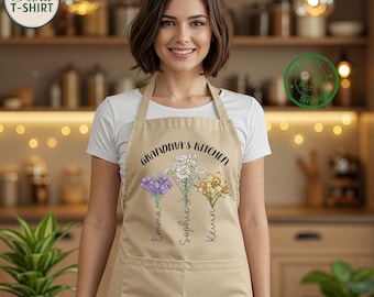Custom Grandma Apron – Personalized Kitchen Gift