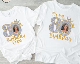 Personalized 80th Birthday Shirt - Custom Name Milestone Tee, Funny Birthday Gift for Women or Men, Senior Party Shirt
