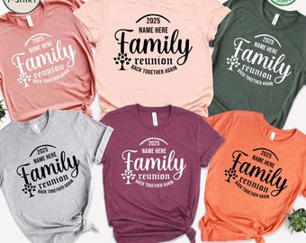 Custom Family Reunion Cotton T-Shirts – Personalized Group Matching Tees