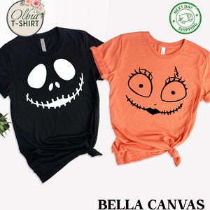Matching Skeleton Couple Shirts – Funny Halloween T-Shirts, His and Hers Costume Set, Spooky Unisex Skeleton Tees