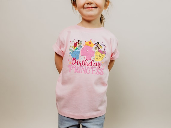 Fourth Birthday Disney Princess Shirt