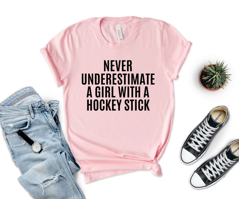 Girl Hockey Player T-Shirt, Hockey Lover Gift image 1