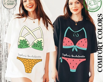 Comfort Colors Bachelorette Shirt – Custom Bikini Graphic, Bridesmaid Party Tee
