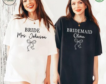 Comfort Colors® Personalized Bachelorette Party Shirt, Custom Bridesmaid Tee