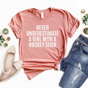 Girl Hockey Player T-Shirt, Hockey Lover Gift image 4