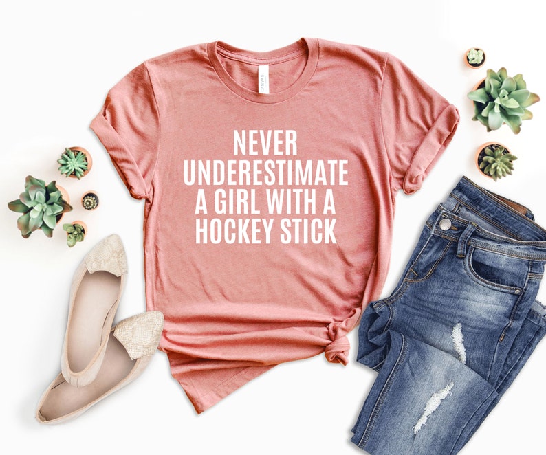 Girl Hockey Player T-Shirt, Hockey Lover Gift image 4