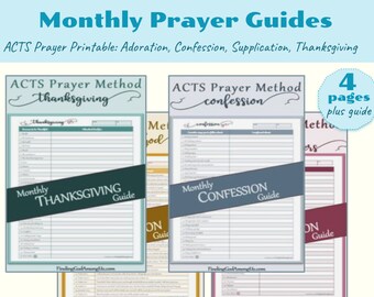 Guías mensuales del método de oración ACTS - Producto digital