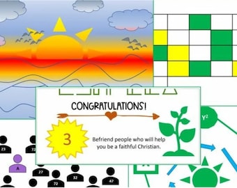 Juego de semillas de mostaza para escuela dominical o familia - Avanzado - Producto digital