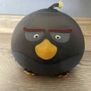Super rare Squishy Rovio, grosse bombe noire, Angry Birds, peluche unique