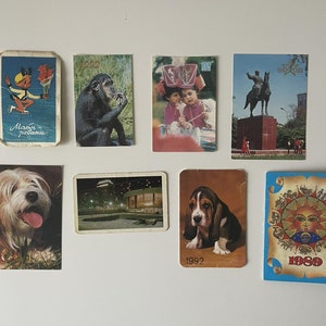 Calendriers de poche vintage Cartes 1980-1992 URSS Union soviétique Lot de 8 !