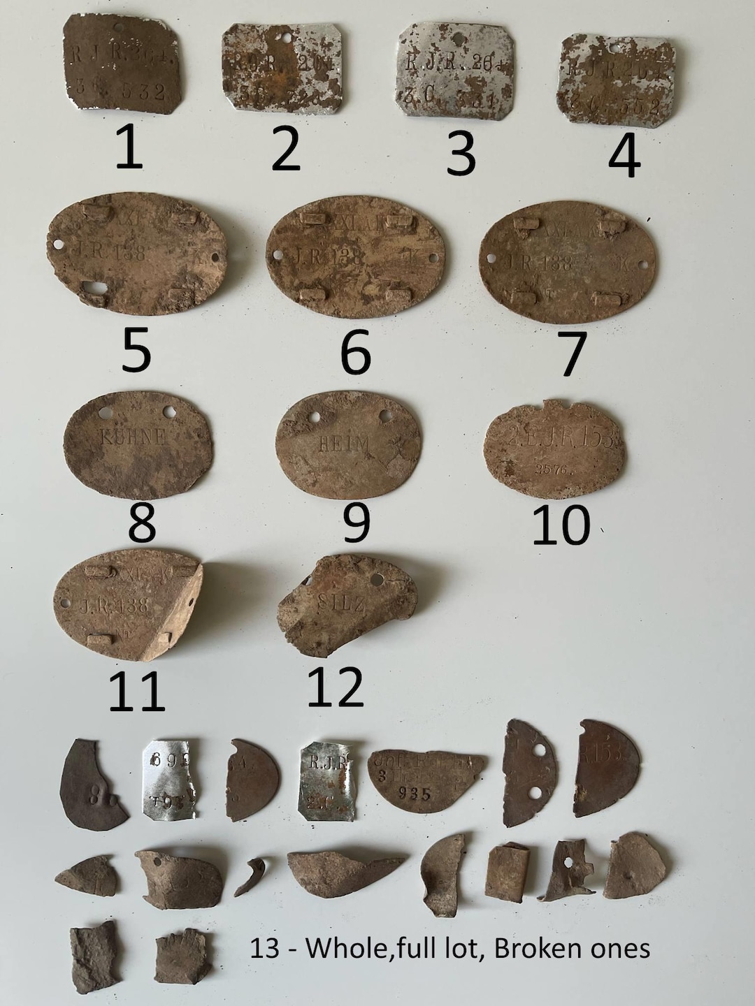 ORIGINAL Very Rare Early WW1 German Soldiers Identification Dog Tags ...