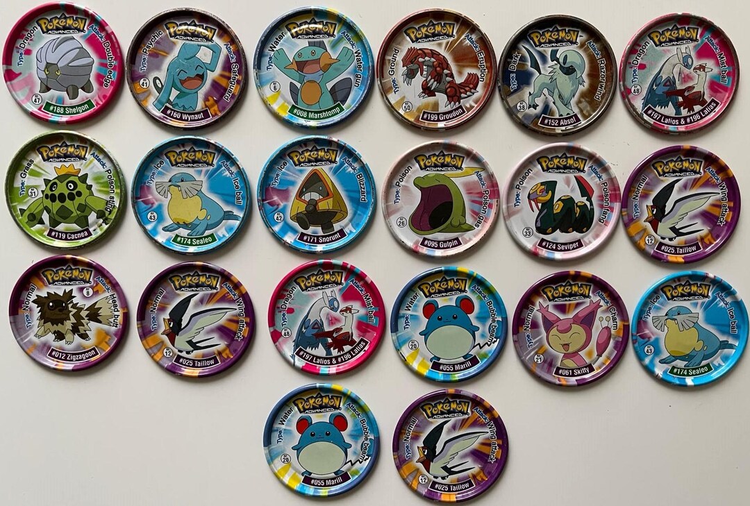 Pokémon 3D Tazos - Vintage Collectible
