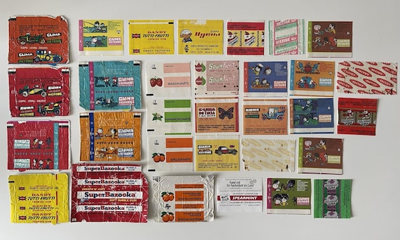 【激レア】昭和　レトロ　ガム　包み紙　100枚　セット　バラ売り不可 激レア】昭和 レトロ ガム 包み紙 100枚 セット バラ売り不可 激レア