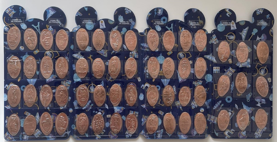 ポスター Disneyland Pressed Coin Collection Disneyland's 50th Anniversary Magical Milestones Pressed