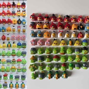 ULTRA Rare Angry Birds Rovio Figurines, Toys Full COMPLETE SET, Collection 64/64. Portugal Edition, Collectors Dream