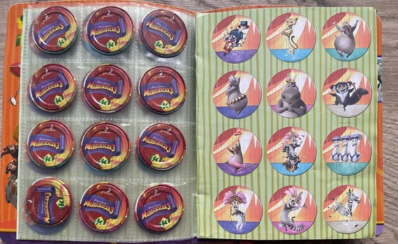 Madagascar 3 Metal Tazo, Tazos, Pogs, Caps Full Complete Set