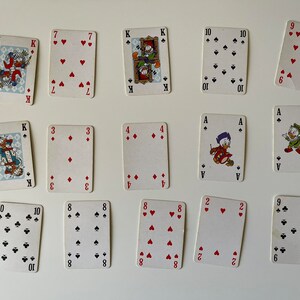 Vintage 2000s Donald Duck Playing Cards 15pcs