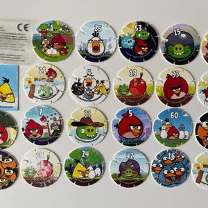 Rare Angry Birds Rovio, Pepsico 2009-2013 Tazos, Caps, Pogs, Tazo Whole Lot