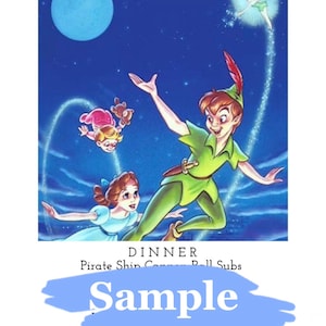 Peter Pan dinner and a movie