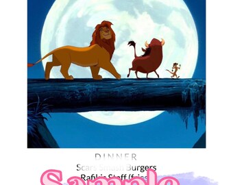 Lion King Dinner & a Movie