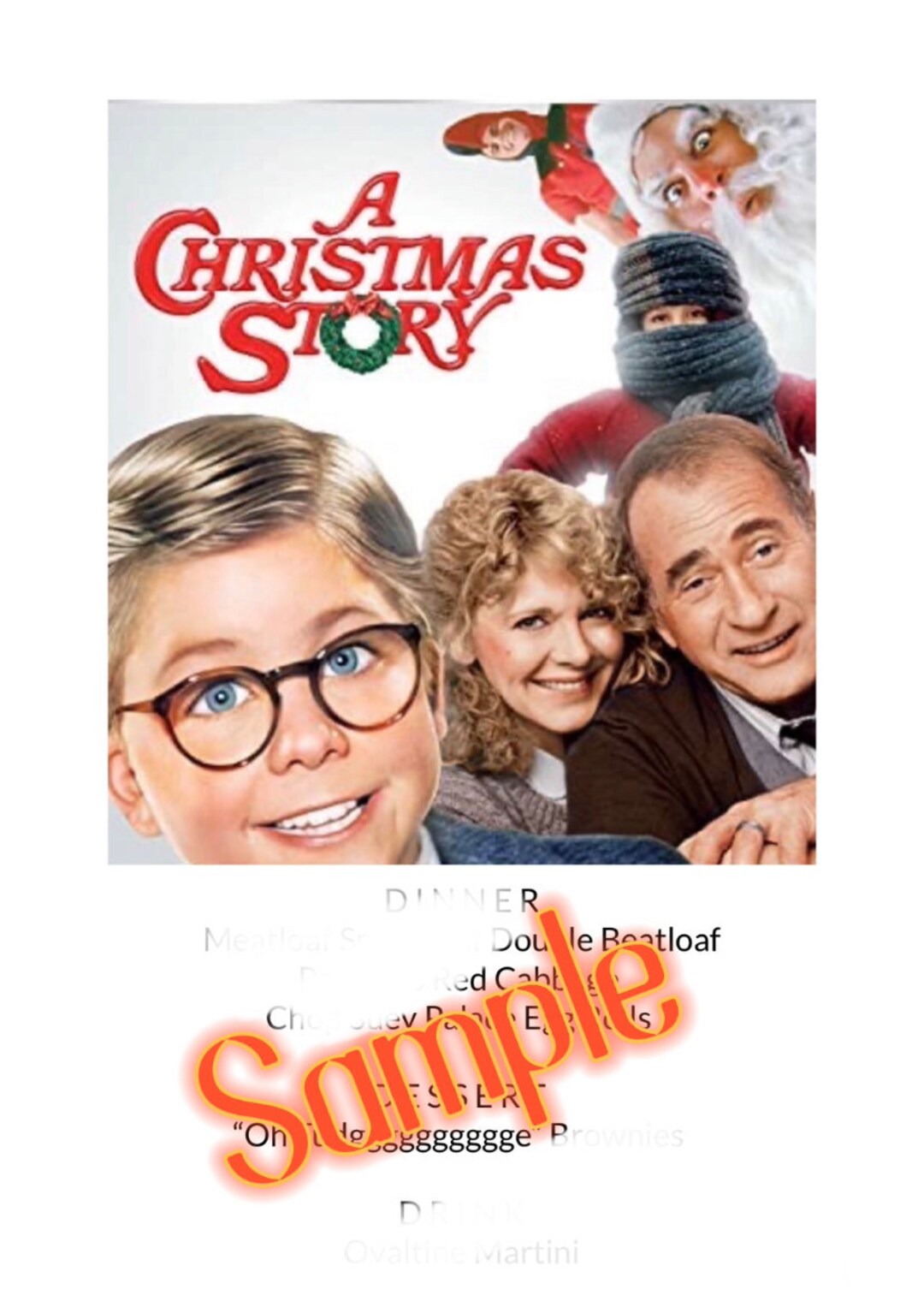 A Christmas Story // Dinner & a Movie Etsy